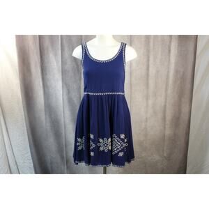 Alya Navy Mini Dress with White Detailing